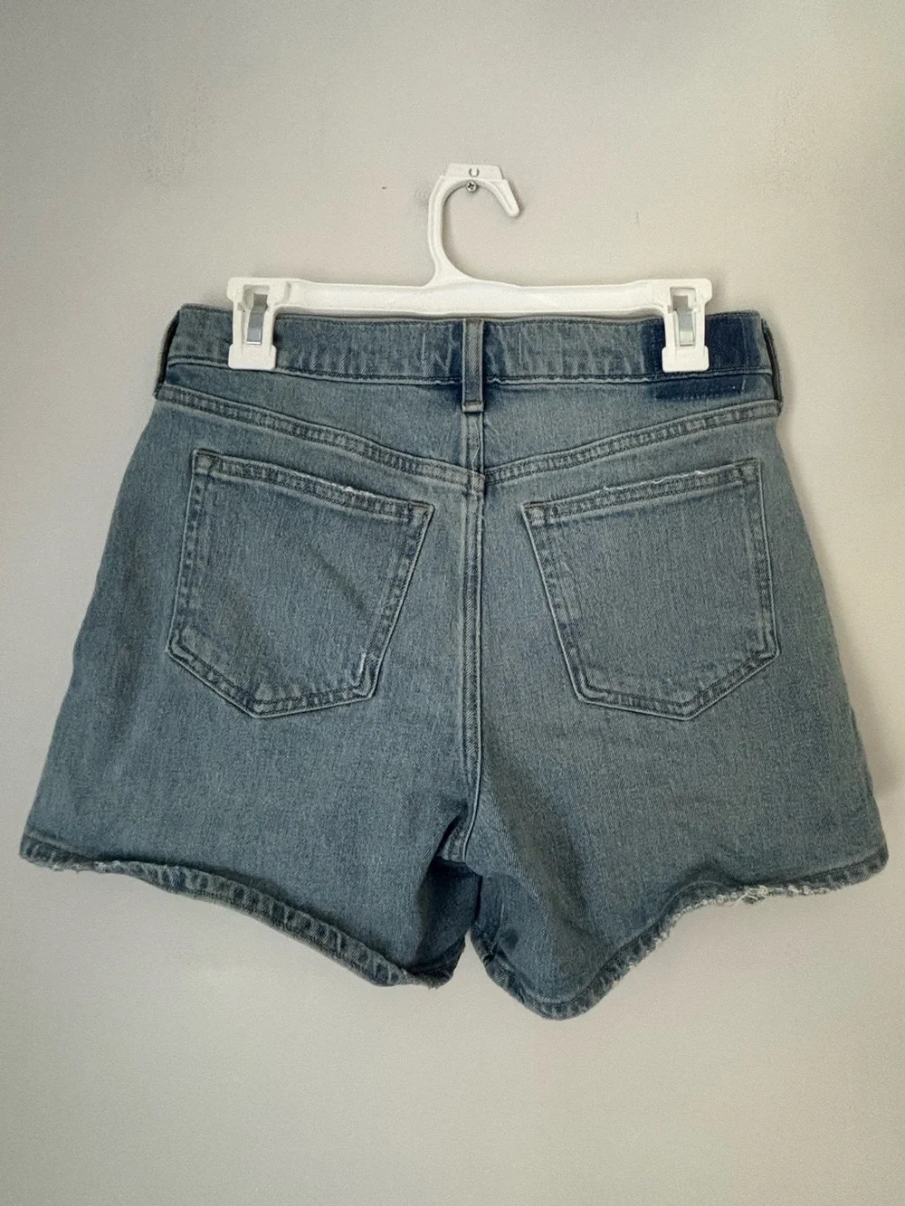 Abercrombie & Fitch High Rise Light Wash Dad Shorts Size 27 - Picture 3 of 8